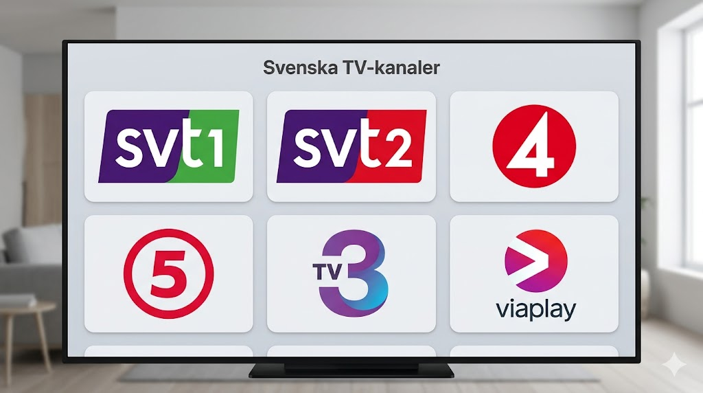IPTV kanaler 2026 — komplett kanallista med 40 000+ svenska och internationella TV-kanaler